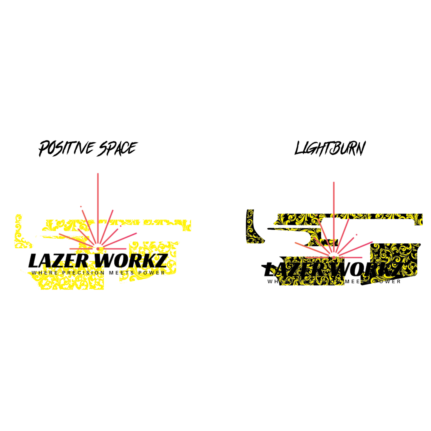 AR 15 V2 Scrollwork Lightburn Ready