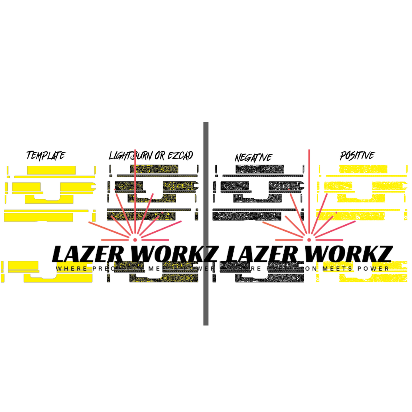 Glock 17 Aztec Skull Calendar Lightburn and EZCad 2 etc Ready
