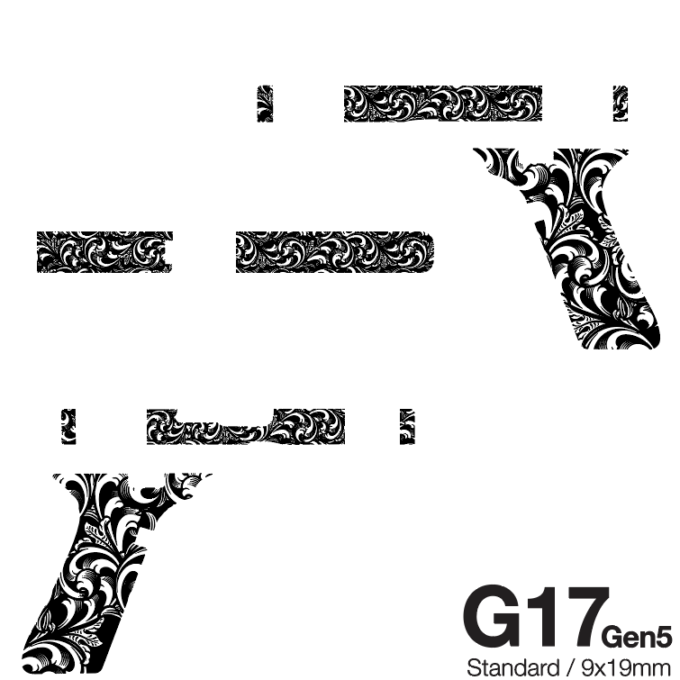 Glock 17 GEN 5 Scrollwork V2 Lightburn EZCad 2 etc Ready