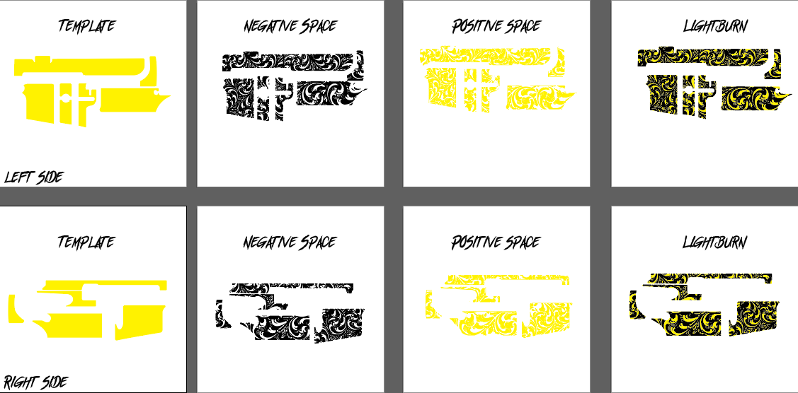 AR 15 Scrollwork Lightburn Ready