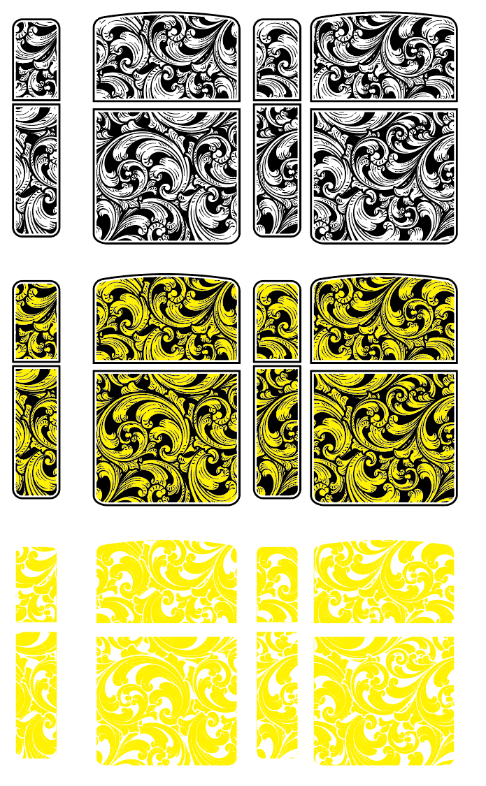 Lighter Scrollwork V4 Digital Design File for Custom Engraving