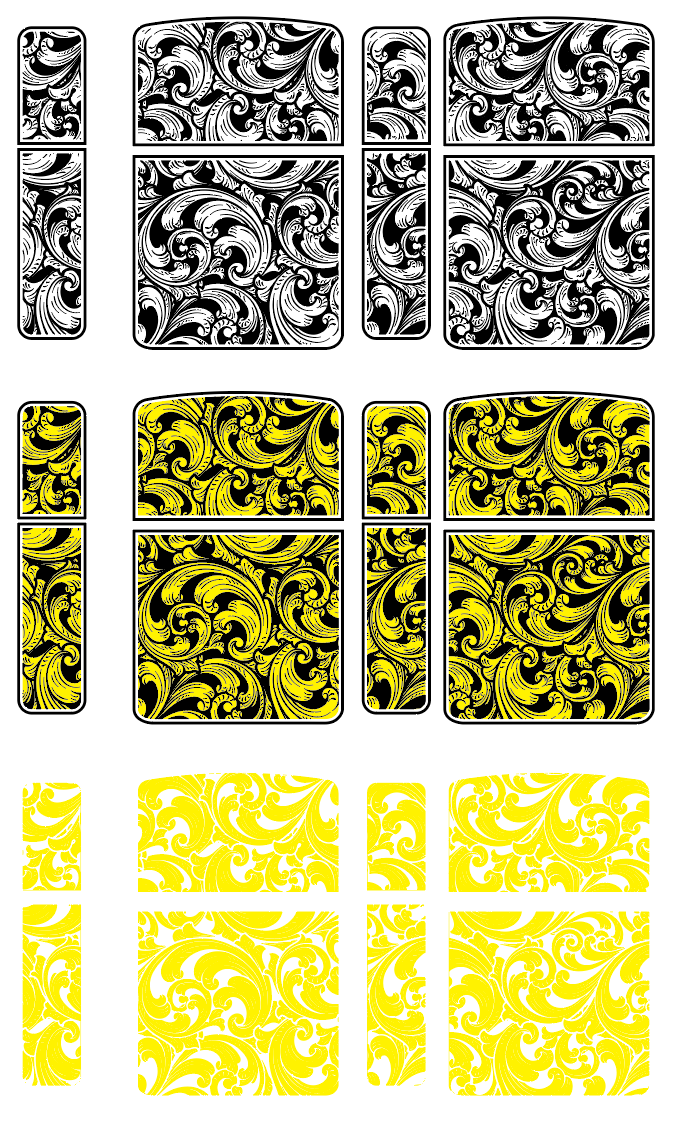 Zippo Scrollwork V4 Digital Design File for Custom Engraving