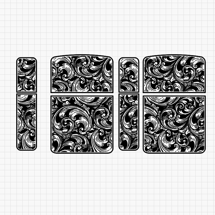 Zippo Scrollwork V4 Digital Design File for Custom Engraving
