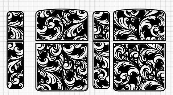 Lighter  Scrollwork V5 Digital Design File for Custom Engraving