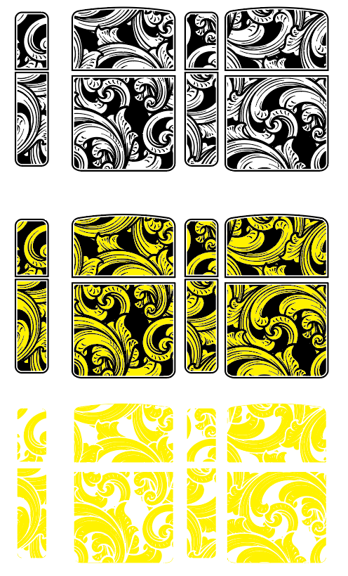 Lighter  Scrollwork V8 Digital Design File for Custom Engraving