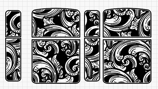 Lighter Scrollwork V8 Digital Design File for Custom Engraving