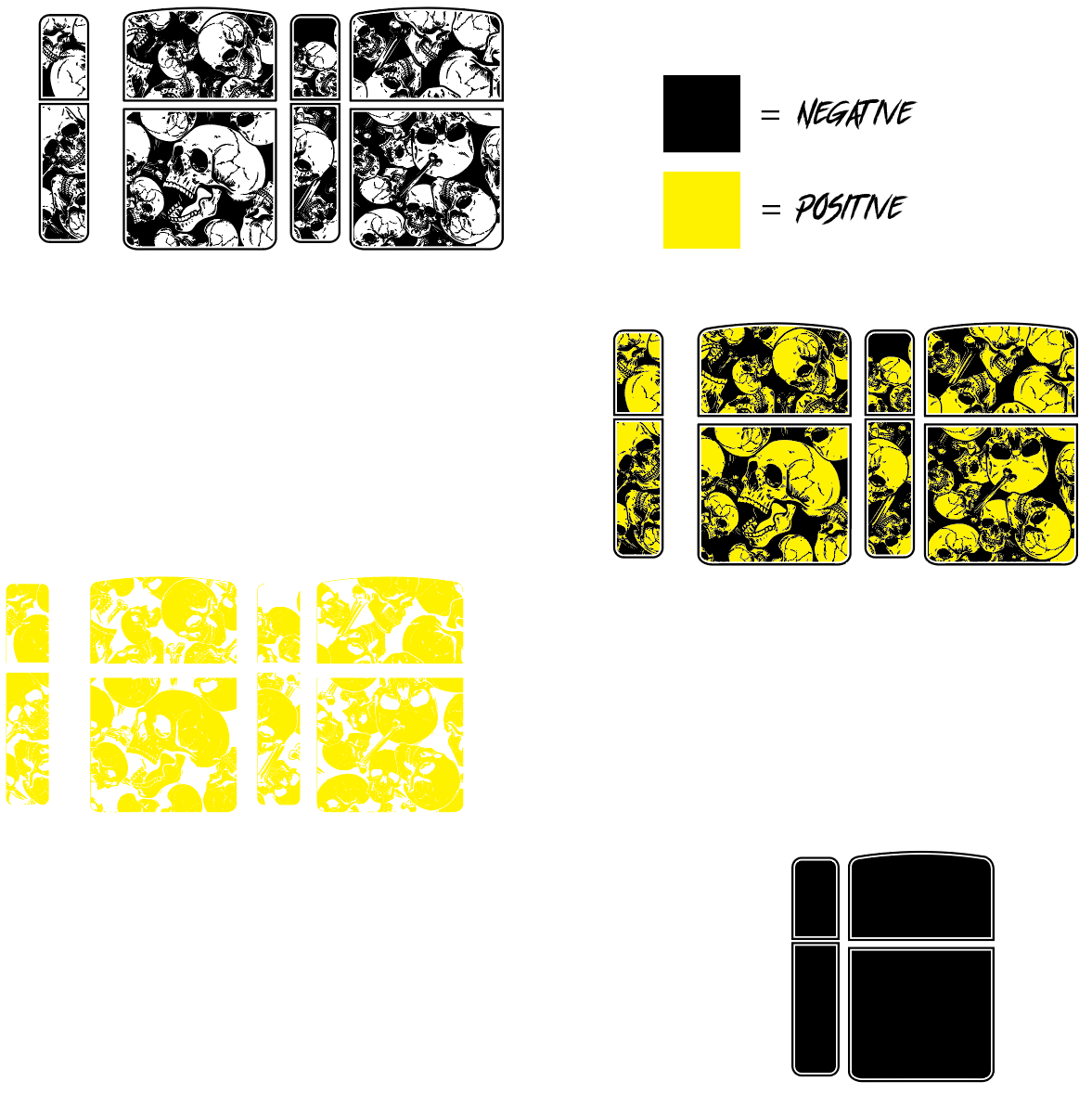 Lighter Skulls Digital Design File for Custom Engraving