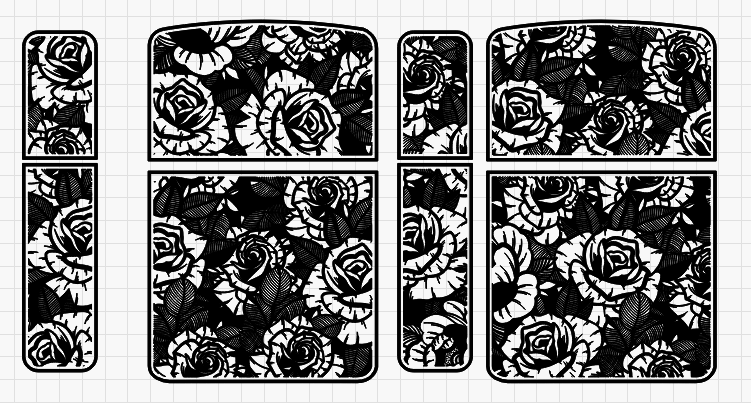 Lighter  Roses Digital Design File for Custom Engraving