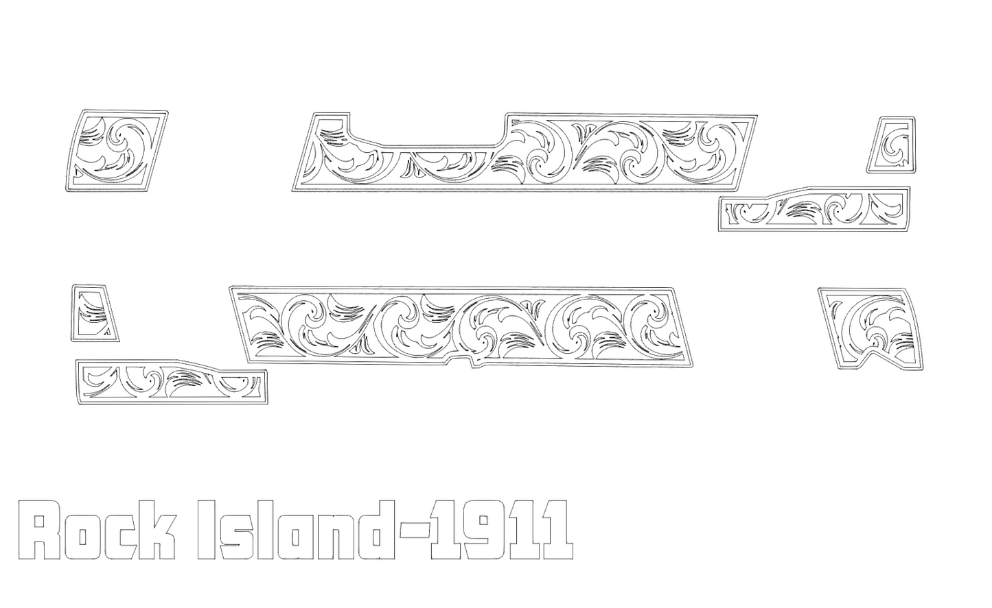 Rock Island Scrollwork V5 Lightburn and EZCad 2 Ready