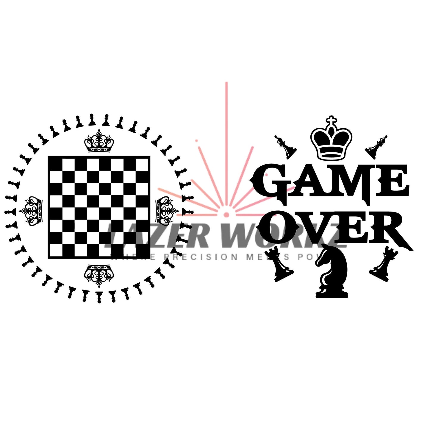 Chess Coin Digital File for Custom Coin Engraving