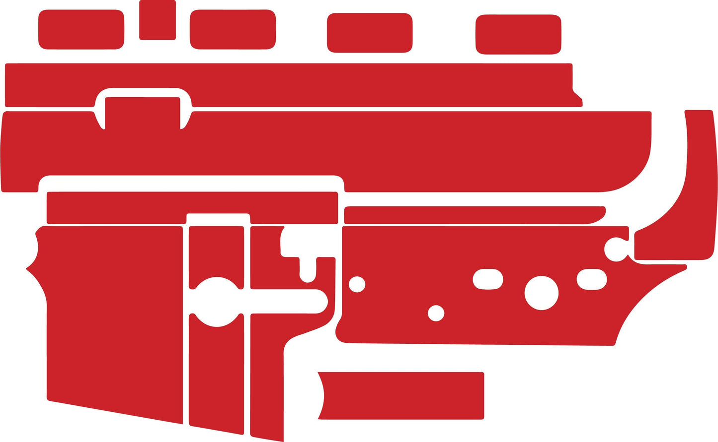Lightburn-Ready AR15 Blank template svg digital File for Silhouette, Cricut, and more !