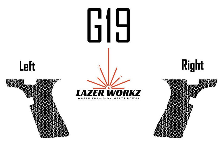 Lightburn-Ready G19 gen 5 Lower templates with seamless pattern