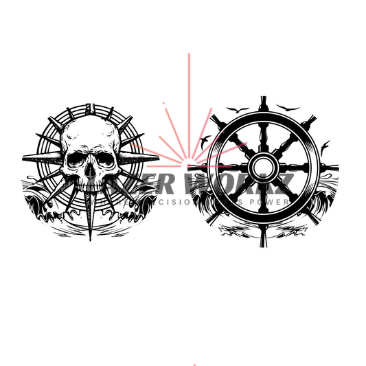 Pirate Coin Digital File for Custom Coin Engraving