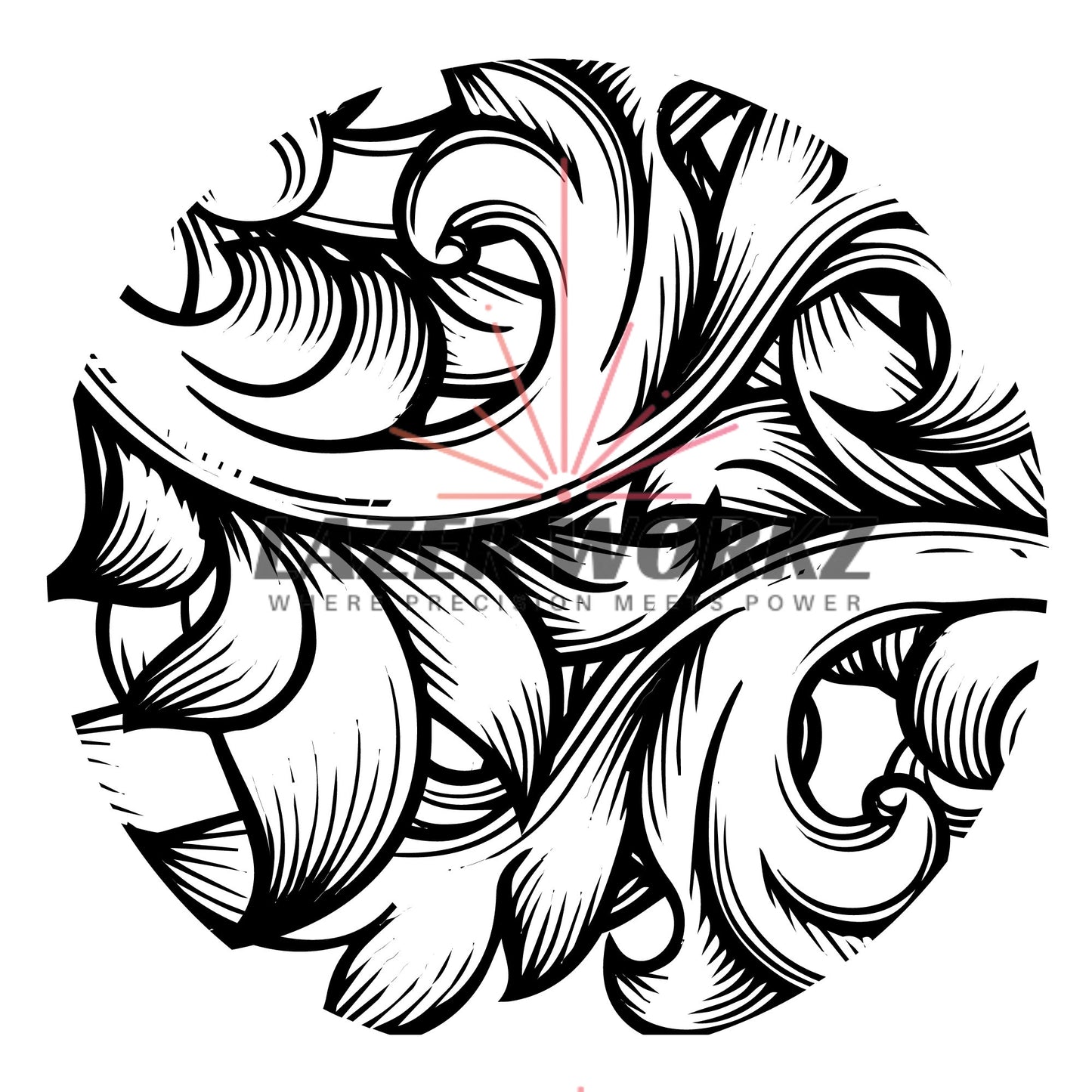 Scroll Coin Digital File for Custom Coin Engraving