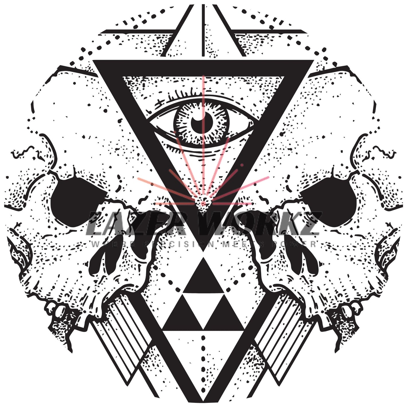 Triforce Skull Coin Digital File for Custom Coin Engraving