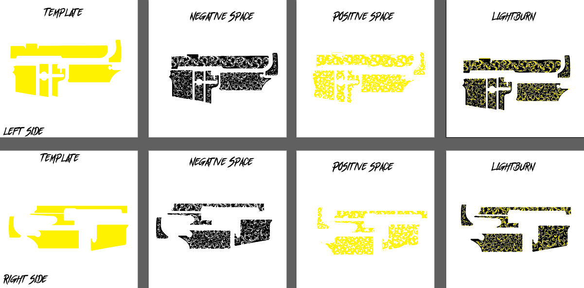 AR 15 V2 Scrollwork Lightburn Ready