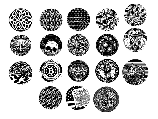 18 Coin Bundle SVG Fiber Laser Design Bundle