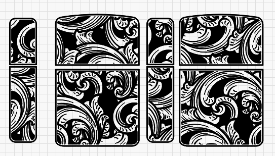 Lighter  Scrollwork V8 Digital Design File for Custom Engraving