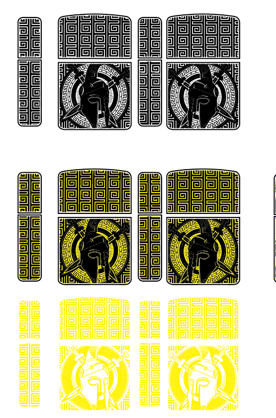 Zippo Spartan Digital Design File for Custom Engraving