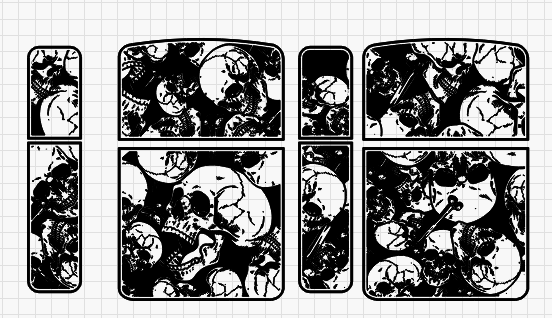 Zippo Skulls Digital Design File for Custom Engraving
