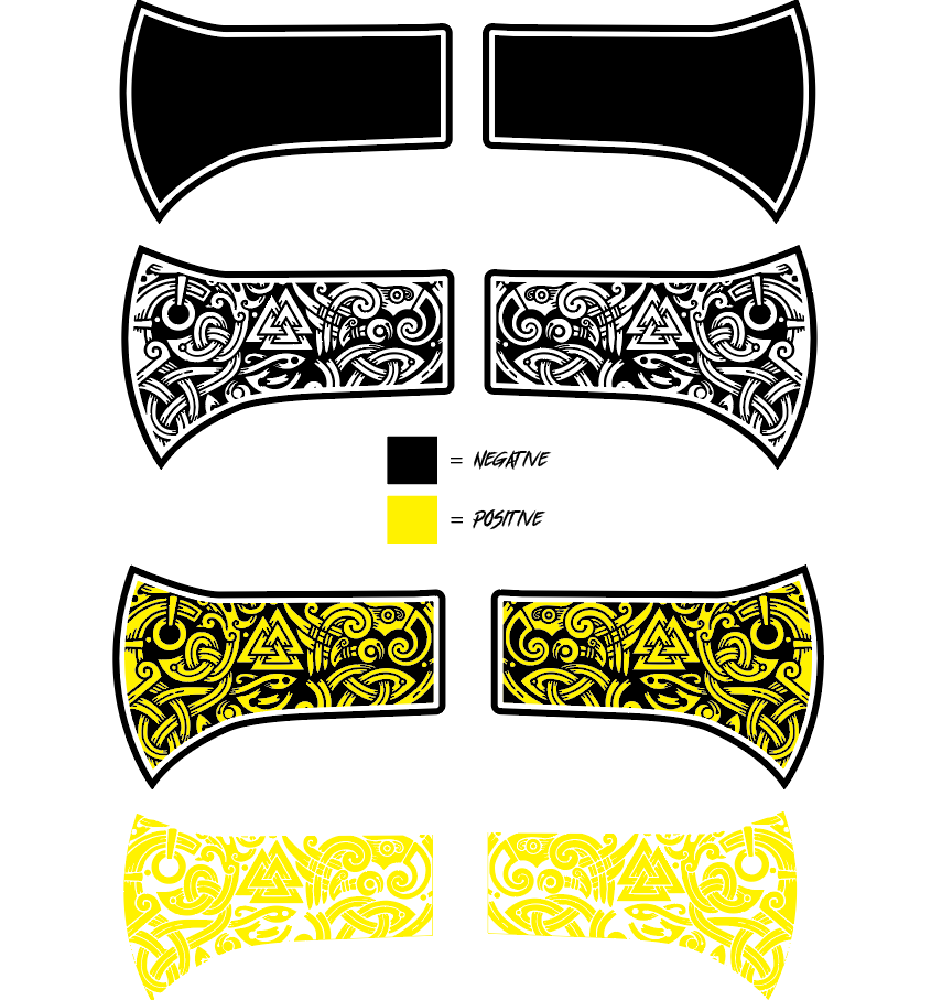 Viking Axe Design Template EZCad 2 and Lightburn Ready