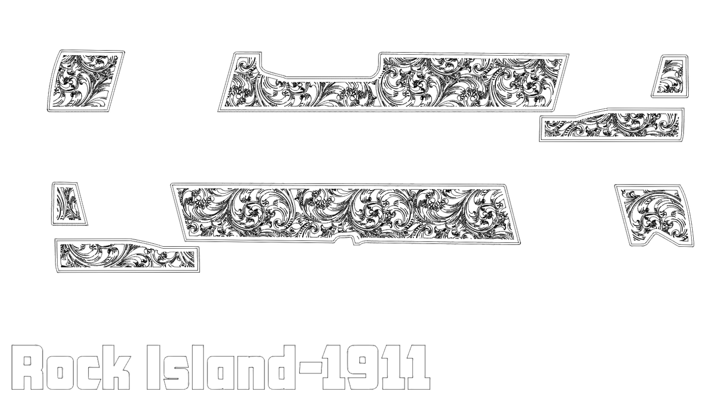 Rock Island Scrollwork V4 Lightburn and EZCad 2 Ready