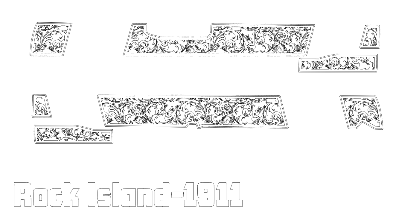 Rock Island Scrollwork V9 Lightburn and EZCad 2 Ready