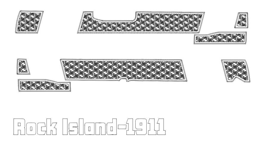 Rock Island Geometric Patterns Lightburn and EZCad 2 Ready