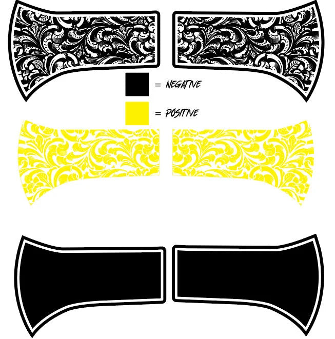 Axe Scrollwork V5 Design Template EZCad 2 and Lightburn Ready