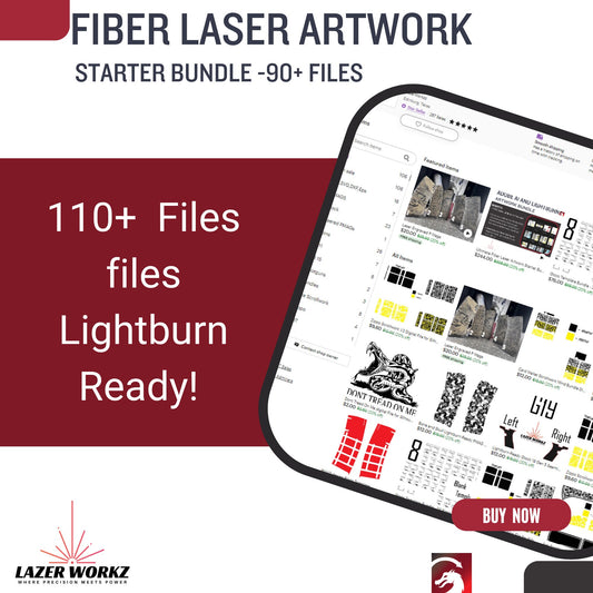 Fiber Laser Artwork Starter Bundle -110+ files