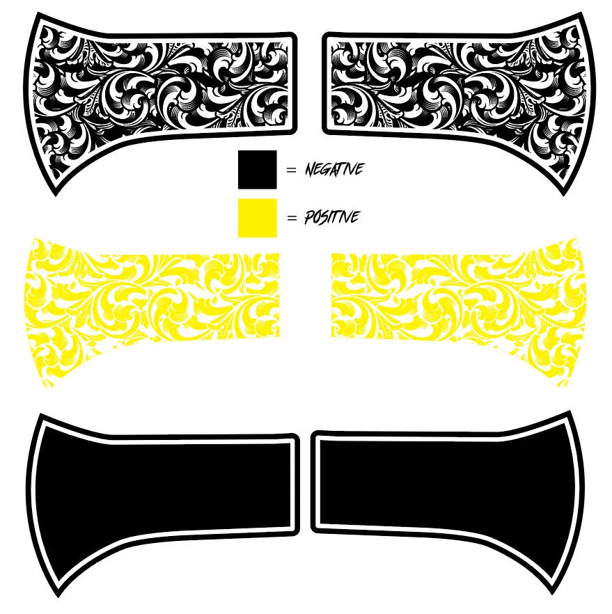 Axe Scrollwork V4 Design Template EZCad 2 and Lightburn Ready