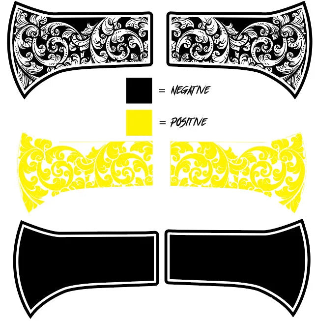 Axe Scrollwork V8 Design Template EZCad 2 and Lightburn Ready