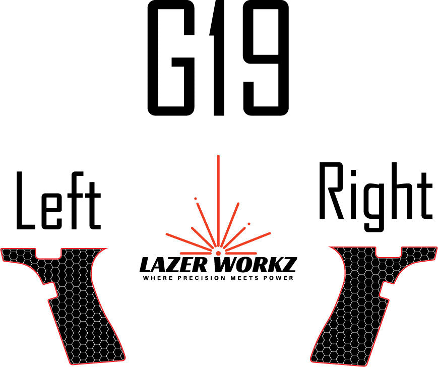 Lightburn-Ready Glock 19 Gen 5 Seamless Pattern