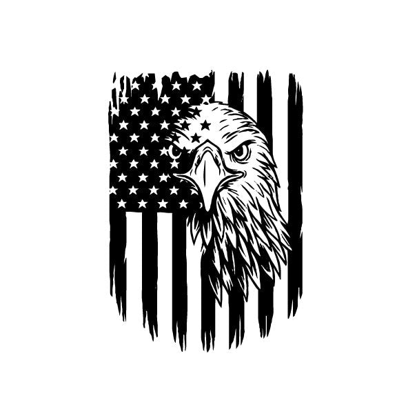 American Pride: Majestic Eagle Soaring Through the Stars and Stripes Flag svg digital File for Silhouette, Cricut, and Lightburn and more !