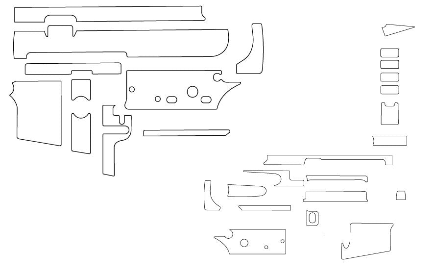 Lightburn-Ready AR15 Blank template svg digital File for Silhouette, C ...
