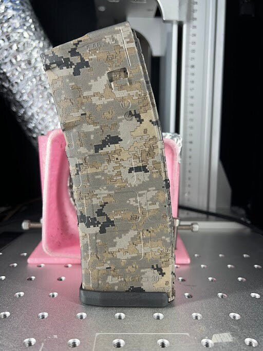 Lightburn-Ready PMAG Camo File: With Blank Template Inculded!