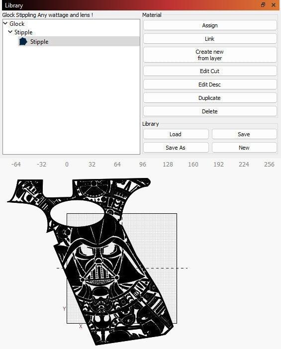 Glock Stippling Settings for Lightburn ! Any wattage and lens !