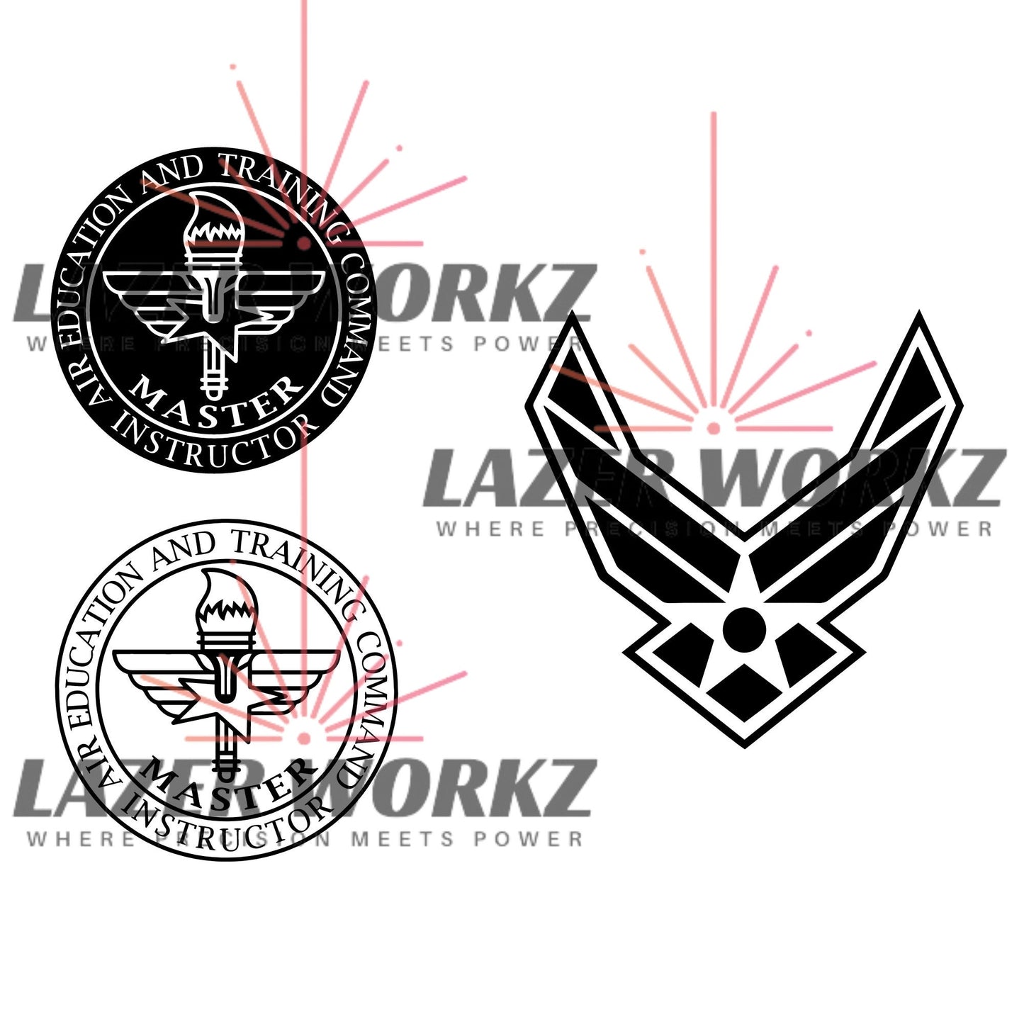 Airforce Coin Digital File for Custom Coin Engraving