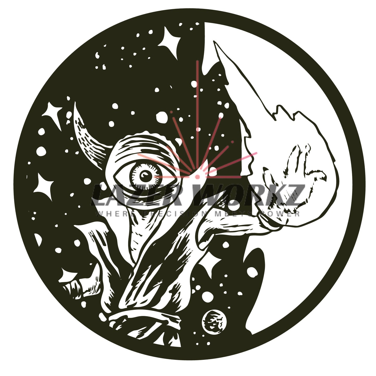 Alien Coin Digital File for Custom Coin Engraving