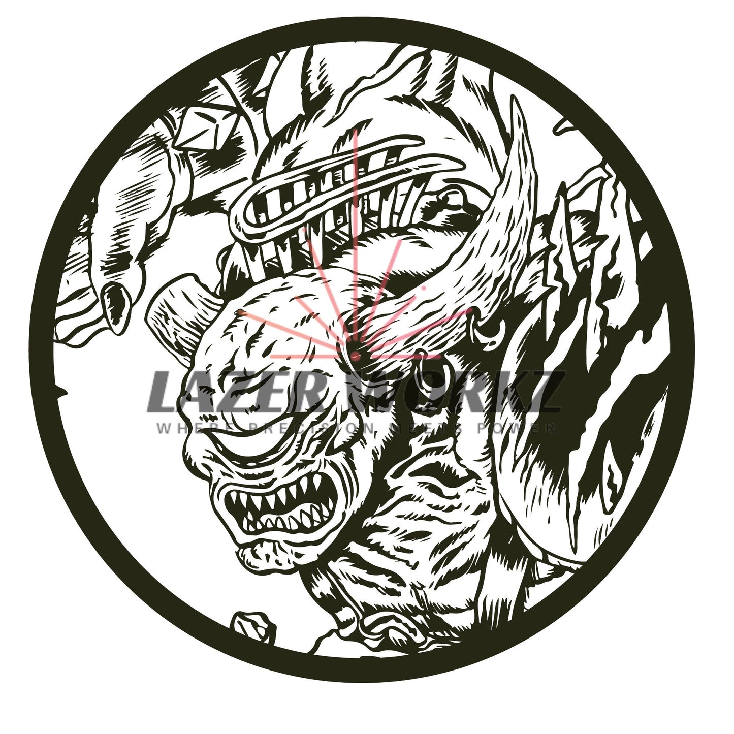 Alien Coin Digital File for Custom Coin Engraving