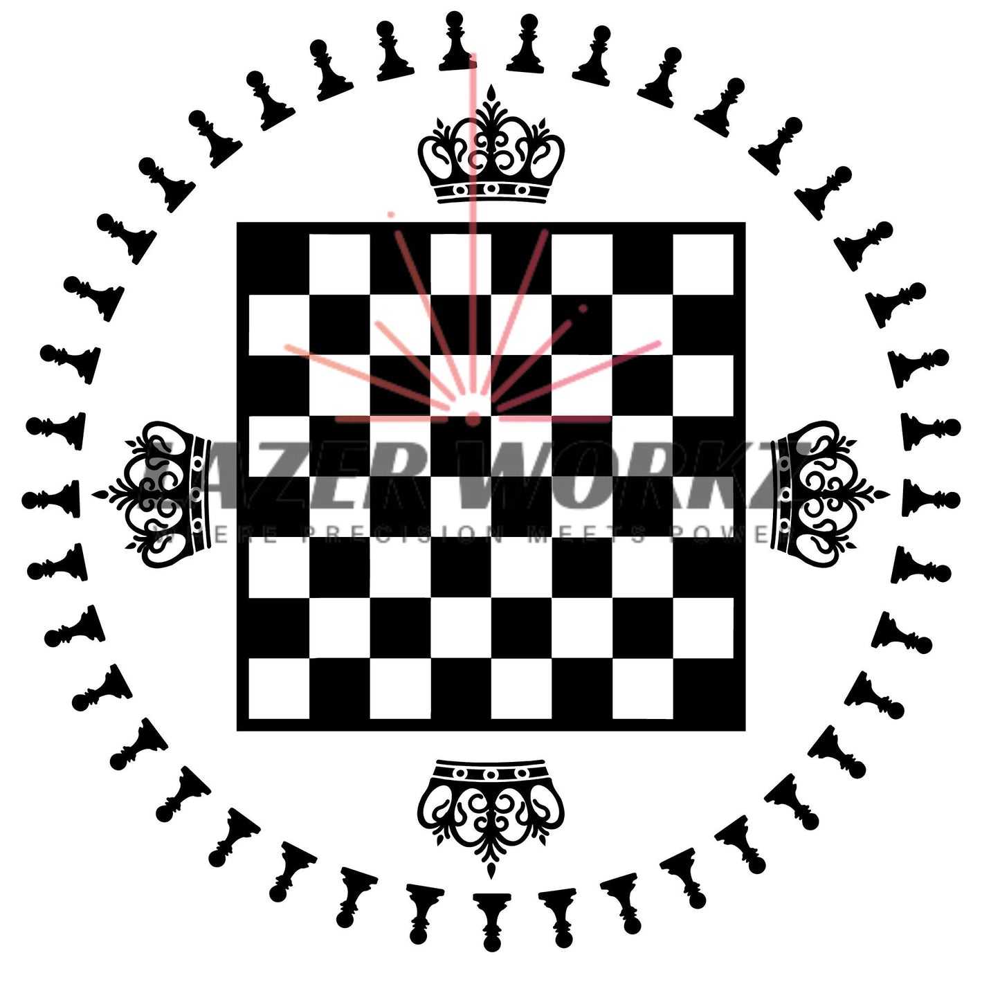 Chess Coin Digital File for Custom Coin Engraving