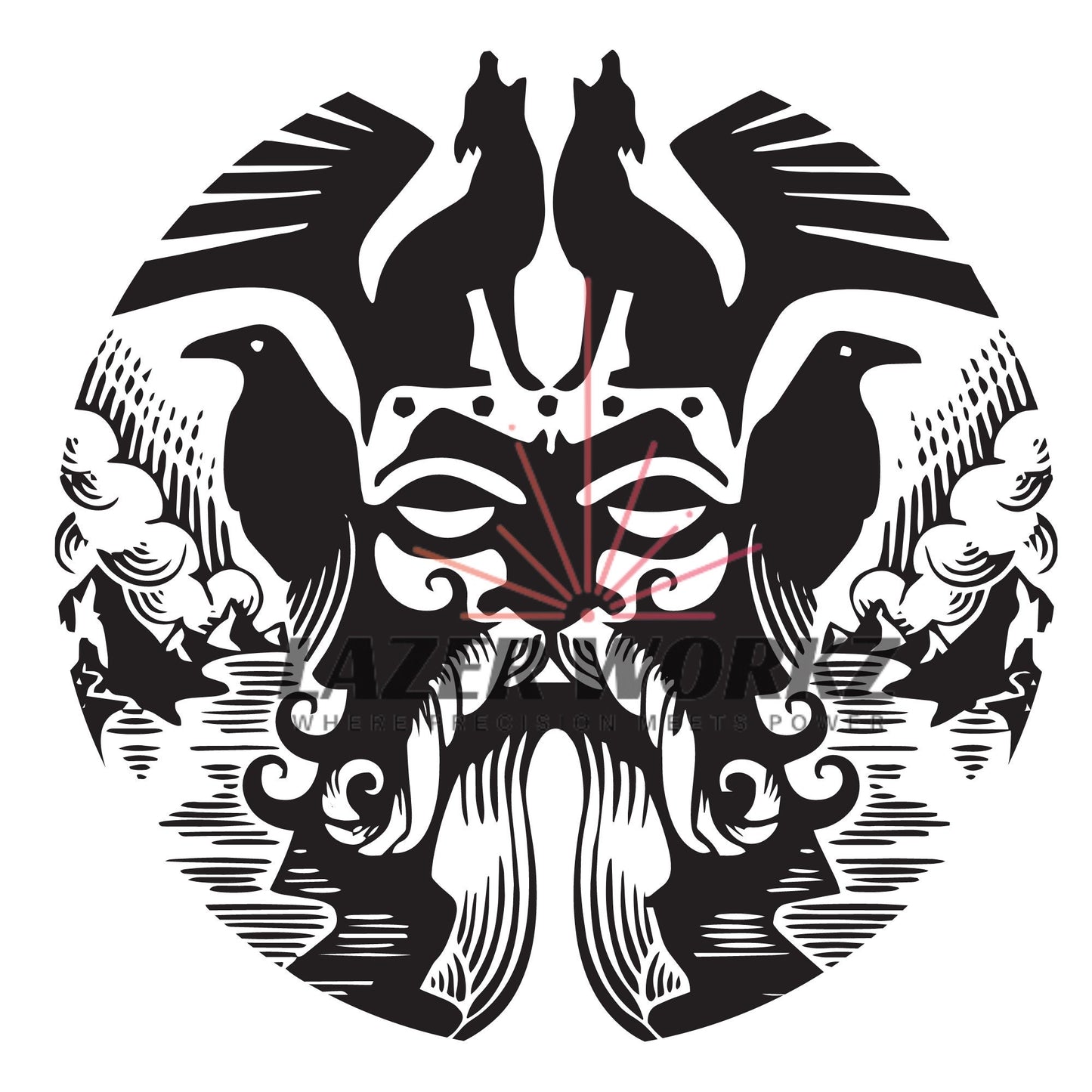 Samurai Side Coin Digital File for Custom Coin Engraving