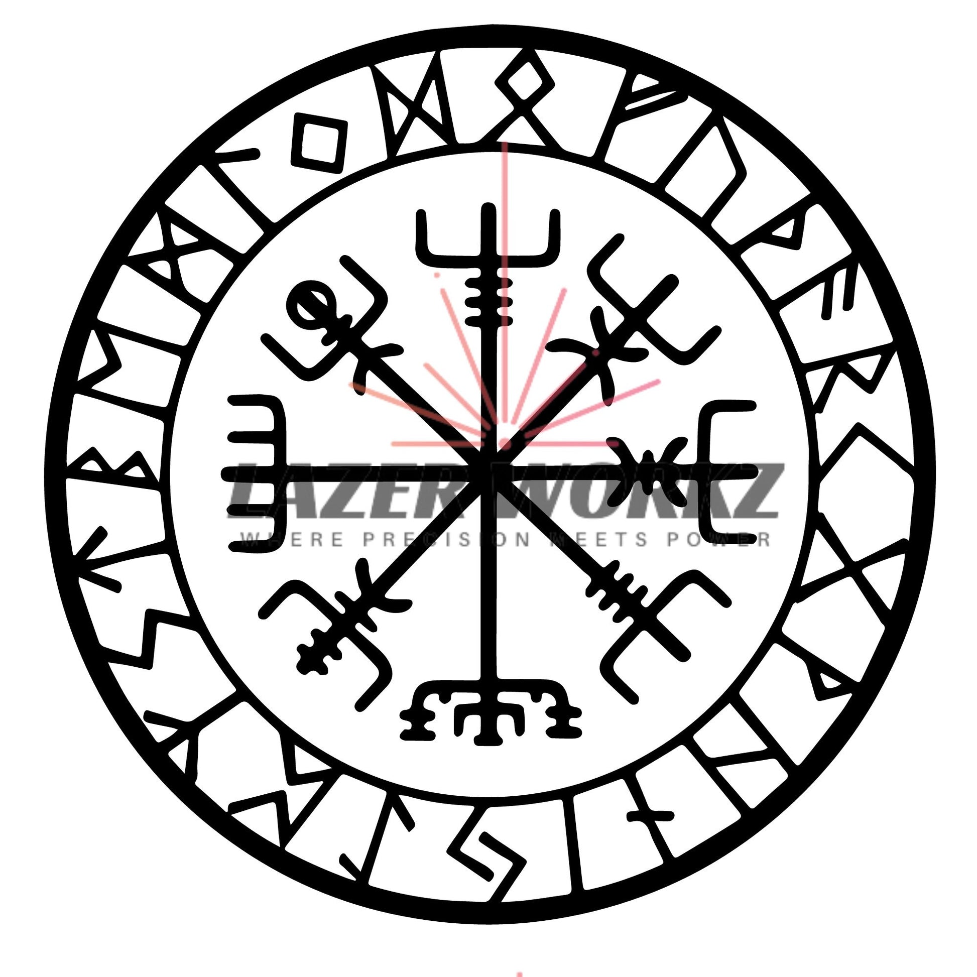 Protection Runes Coin Digital File for Custom Coin Engraving Lazer Workzz