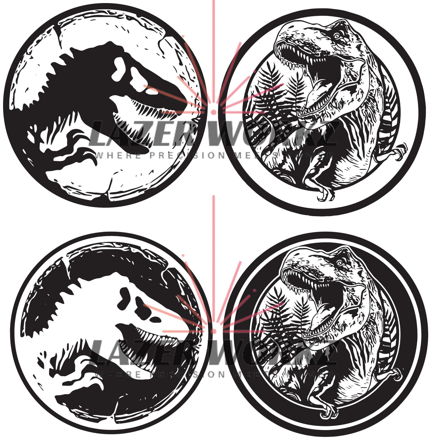 T-Rex Coin Digital File for Custom Coin Engraving
