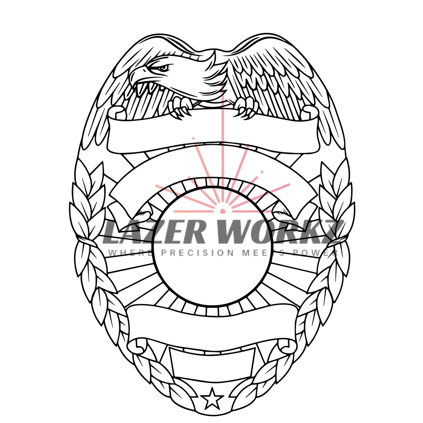 Badge Digital File for Custom Engraving