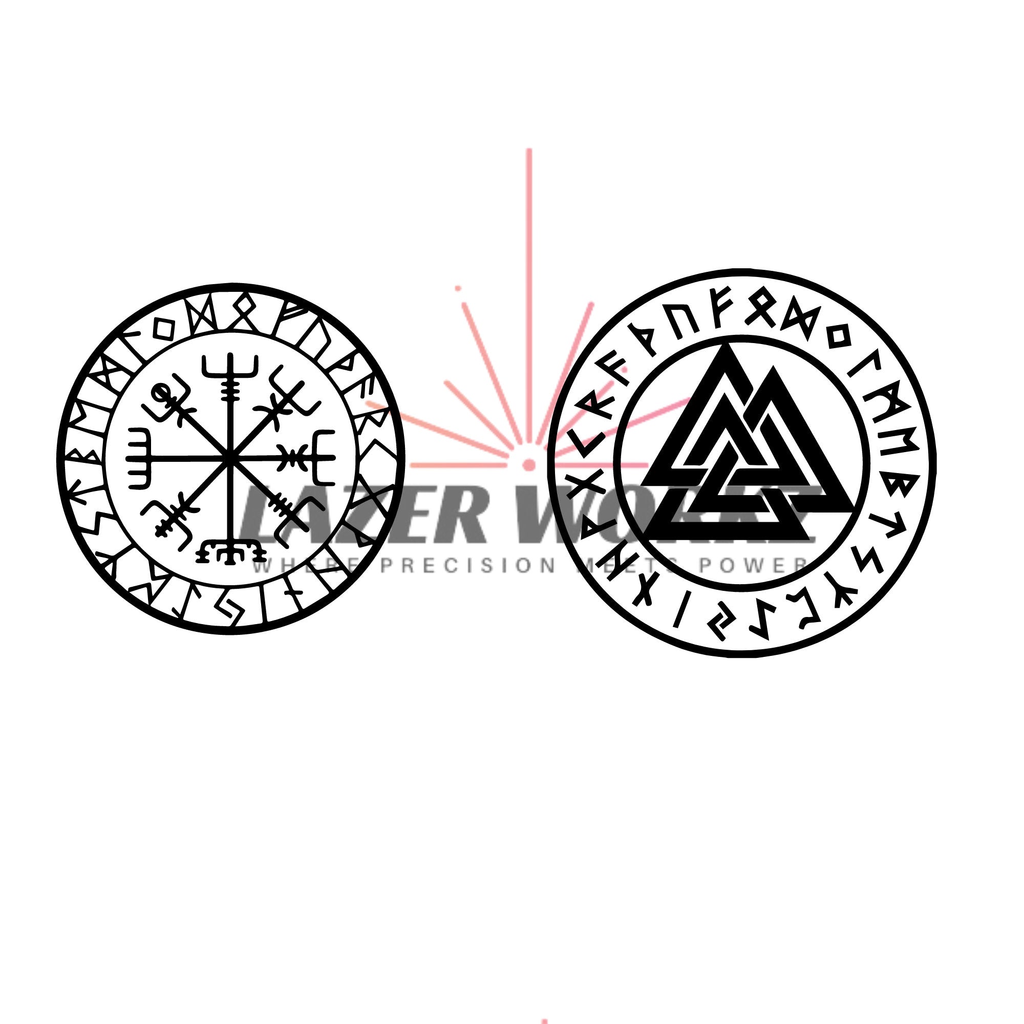 Protection Runes Coin Digital File for Custom Coin Engraving – Lazer Workzz