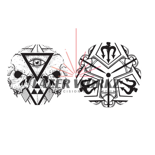 Triforce Skull Coin Digital File for Custom Coin Engraving